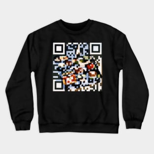 RickRoll QR Code -- Bento Box Painting Crewneck Sweatshirt